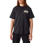 New Era Kurzarmhemd Hemd Infill Team Logo Loslak Schwarz/Dunkelblau/Braun