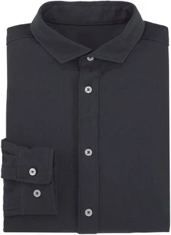 Bruno Banani Langarmhemd Jersey Hemd Dunkelgrau/Schwarz/Dunkelblau/Grau