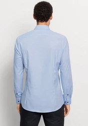 OLYMP Businesshemd Level Five body fit Hellblau/Blau/Grau