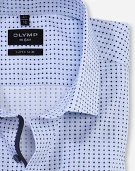 OLYMP Businesshemd No. Six Super Slim Langarmhemd Hellblau/Dunkelblau/Blau/Pastell