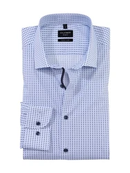 OLYMP Businesshemd No. Six Super Slim Langarmhemd Hellblau/Dunkelblau/Blau/Pastell