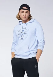 Chiemsee Kapuzensweatshirt Hoodie mit Jumper-Motiv (1) Hellblau/Blau