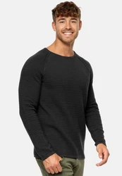 Indicode Strickpullover INCamilo Schwarz/Dunkelblau