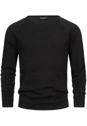 Indicode Strickpullover INCamilo Schwarz/Dunkelblau