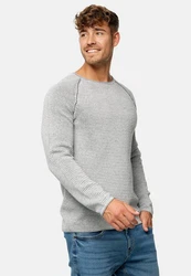 Indicode Strickpullover INCamilo Grau/Hellgrau