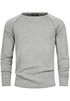 Indicode Strickpullover INCamilo Grau/Hellgrau Indicode Strickpullover INCamilo Grau/Hellgrau