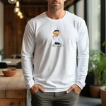 Banco Longsleeve Langarmshirt mit Teddy Druck Rundhalsausschnitt Weiß/Grau/Silber/Gelb Banco Longsleeve Langarmshirt mit Teddy Druck Rundhalsausschnitt Weiß/Grau/Silber/Gelb