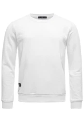 Red Bridge Herren Crewneck Sweatshirt Pullover Premium Basic Weiß