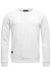 Red Bridge Herren Crewneck Sweatshirt Pullover Premium Basic Weiß
