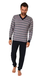 Normann Pyjama Herren langarm Schlafanzug Rot/Schwarz/Bordeaux/Rosa/Dunkelrot/Dunkelblau/Grün/Lila