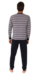 Normann Pyjama Herren langarm Schlafanzug Rot/Schwarz/Bordeaux/Rosa/Dunkelrot/Dunkelblau/Grün/Lila