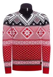 Strickpullover mit winterlichem Muster