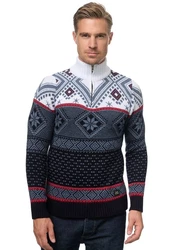 Rusty Neal Strickpullover Hellblau/Dunkelblau/Lila