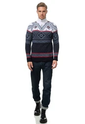 Rusty Neal Strickpullover Hellblau/Dunkelblau/Lila