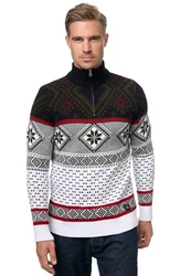 Rusty Neal Strickpullover Schwarz/Weiß/Mischfarben/Bordeaux/Creme/Lila