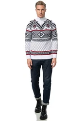 Rusty Neal Strickpullover Weiß/Creme/Mischfarben