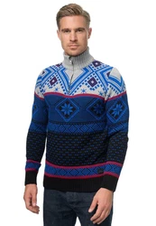 Rusty Neal Strickpullover Hellblau/Dunkelblau/Mischfarben/Blau