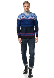 Rusty Neal Strickpullover Hellblau/Dunkelblau/Mischfarben/Blau