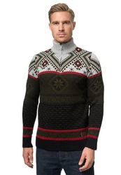 Rusty Neal Strickpullover Grün/Bordeaux/Gelb/Schwarz