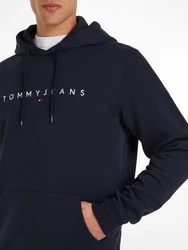Tommy Jeans Kapuzensweatshirt TJM REG LINEAR LOGO HOODIE EXT Dunkelblau