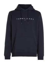 Tommy Jeans Kapuzensweatshirt TJM REG LINEAR LOGO HOODIE EXT Dunkelblau