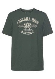 T-Shirt Kurzarm, melierte Optik, Rundhalsausschnitt, aus Single Jersey