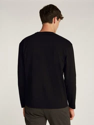 Calvin Klein Langarmshirt HERO LOGO LS T-SHIRT Schwarz/Braun