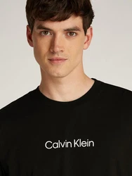 Calvin Klein Langarmshirt HERO LOGO LS T-SHIRT Schwarz/Braun