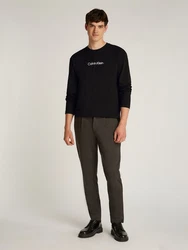 Calvin Klein Langarmshirt HERO LOGO LS T-SHIRT Schwarz/Braun