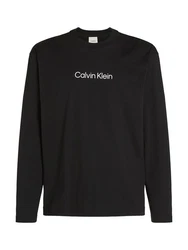 Calvin Klein Langarmshirt HERO LOGO LS T-SHIRT Schwarz/Braun