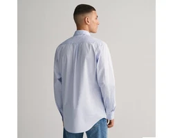 Gant Langarmhemd 3000100 Herren Regular Poplin Hemd Hellblau/Dunkelblau/Blau