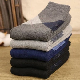 Thermosocken 5 Paar Wintersocken mit Innenfrottee Thermosocken Herren 39-44
