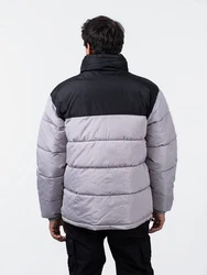 Karl Kani Retro Essential Puffer Winterjacke Grau/Lila/Hellgrau/Dunkelgrau