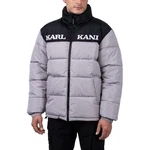 Karl Kani Retro Essential Puffer Winterjacke Grau/Lila/Hellgrau/Dunkelgrau