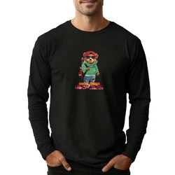 Banco Langarmshirt Rundhalsausschnitt Teddyaufdruck Grün/Rot/Schwarz