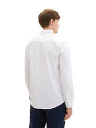 TOM TAILOR Langarmhemd Weiß/Dunkelblau