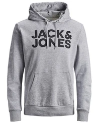 Kapuzenpullover Herren Hoodie JJECORP Regular Fit Logoprint Sweatshirt mit Kngurutasche