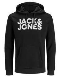 Kapuzenpullover Herren Hoodie JJECORP Regular Fit Logoprint Sweatshirt mit Kngurutasche
