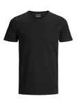 Jack & Jones T-Shirt JACBASIC V-NECK TEE  Schwarz/Dunkelgrau/Grau