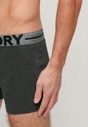 Superdry Boxershorts Boxer Triple Pack Schwarz/Grau