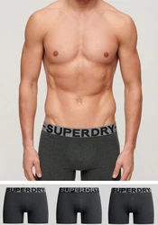 Superdry Boxershorts Boxer Triple Pack Schwarz/Grau
