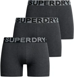 Superdry Boxershorts Boxer Triple Pack Schwarz/Grau