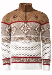Strickpullover mit winterlichem Muster