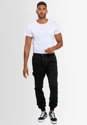 Alessandro Salvarini Cargohose ASComfi Schwarz/Khaki/Dunkelblau