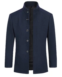 Kurzmantel mit abnehmbarer dicker Weste Navyblau