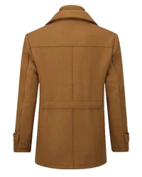 Allthemen Kurzmantel mit abnehmbarem Doppelkragen Braun/Khaki/Beige