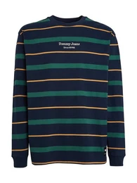 Langarmshirt TJM REG STRIPE LS TEE mit Tommy Hilfiger Schriftzug