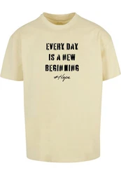 Merchcode T-Shirt Hope 2 Heavy Oversized Tee Beige
