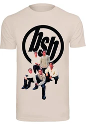 Merchcode T-Shirt Herren Weiß/Khaki/Hellgrau/Beige