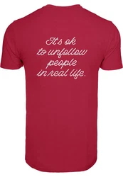 Merchcode Herren Heartbreak X T-Shirt Rot/Rosa/Bordeaux/Dunkelrot